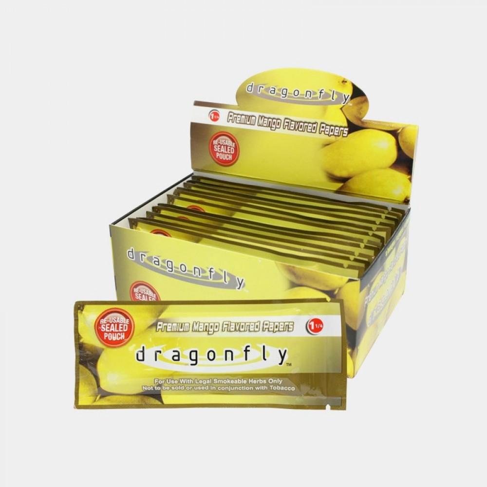 Dragonfly Mango Flavoured Rolling Papers - 1 1/4 Size