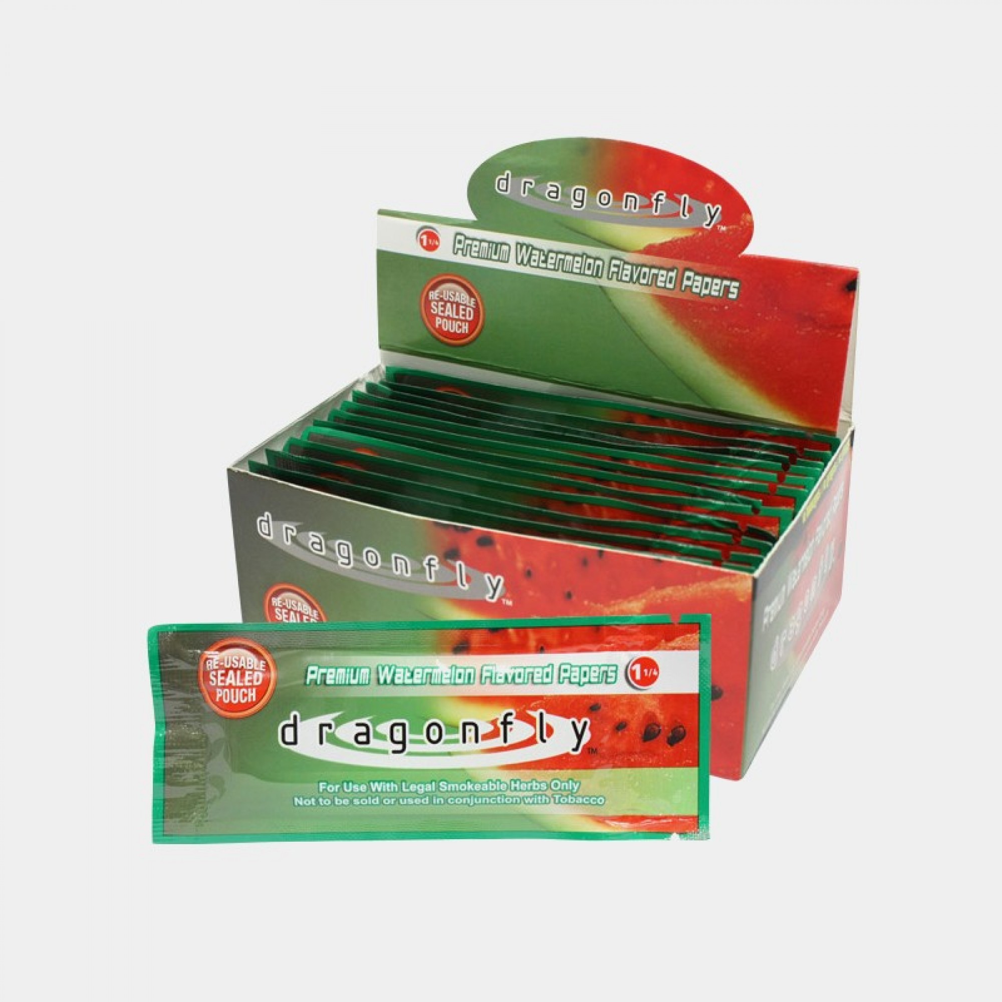 Dragonfly Watermelon Flavoured Rolling Papers - 1 1/4 Size