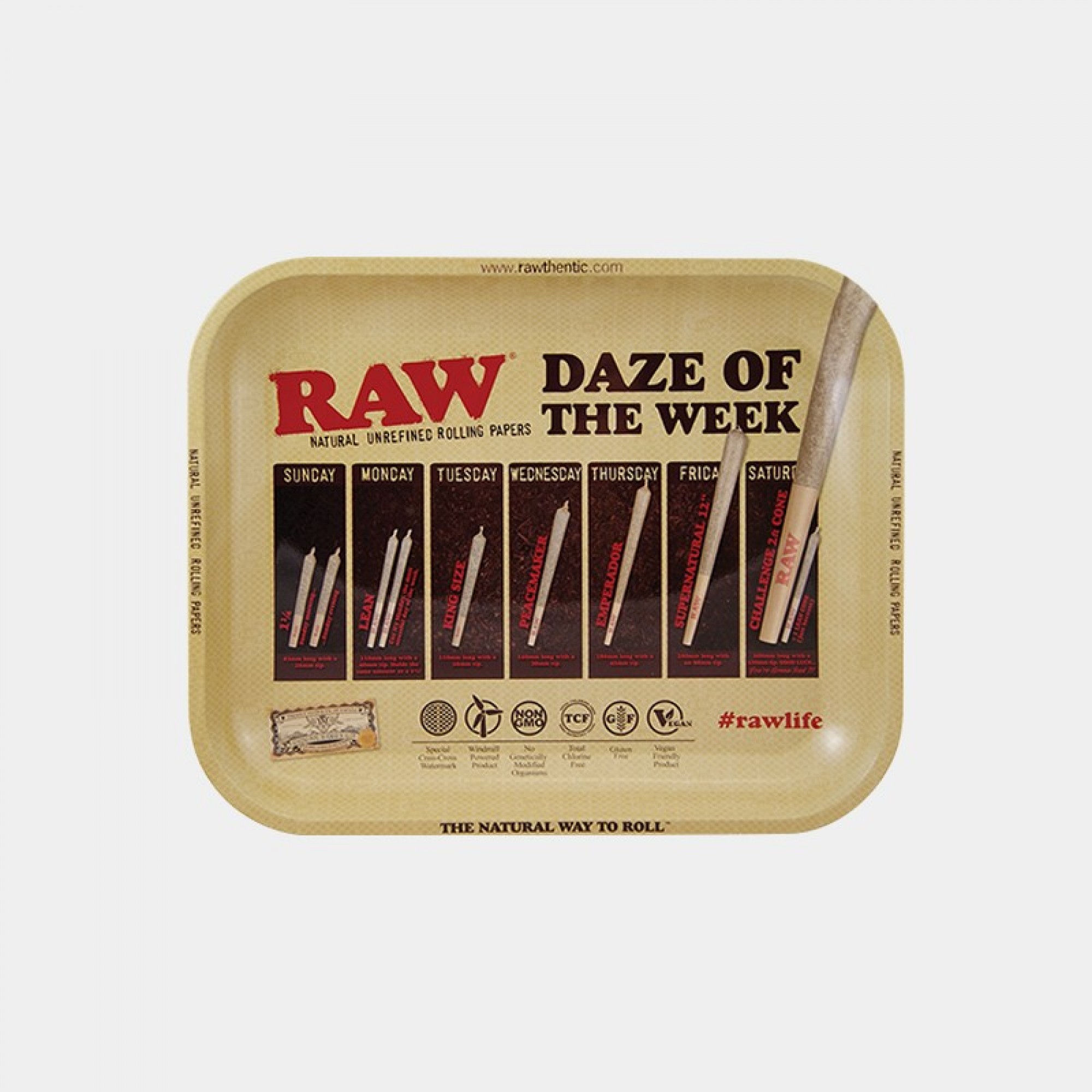 RAW Daze Metal Rolling Tray - Large 34x27.5cm RAW Daze Metal Rolling Tray - Large 34x27.5cm