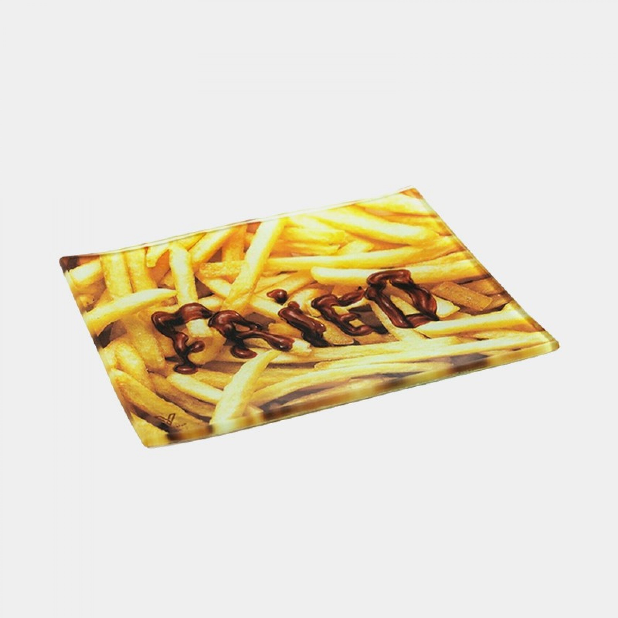 Glass Rolling Tray - Fried - 16x12cm