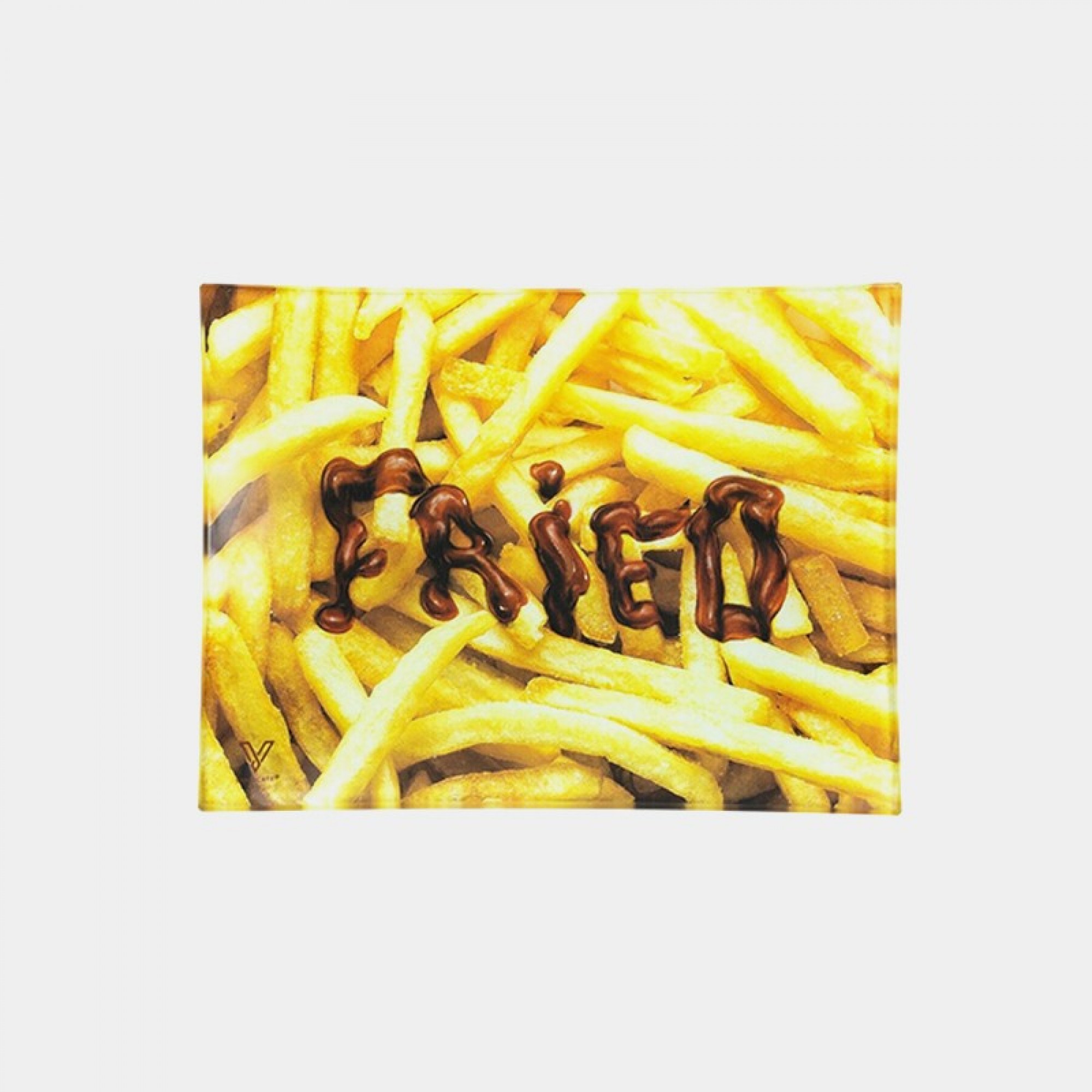 Glass Rolling Tray - Fried - 16x12cm