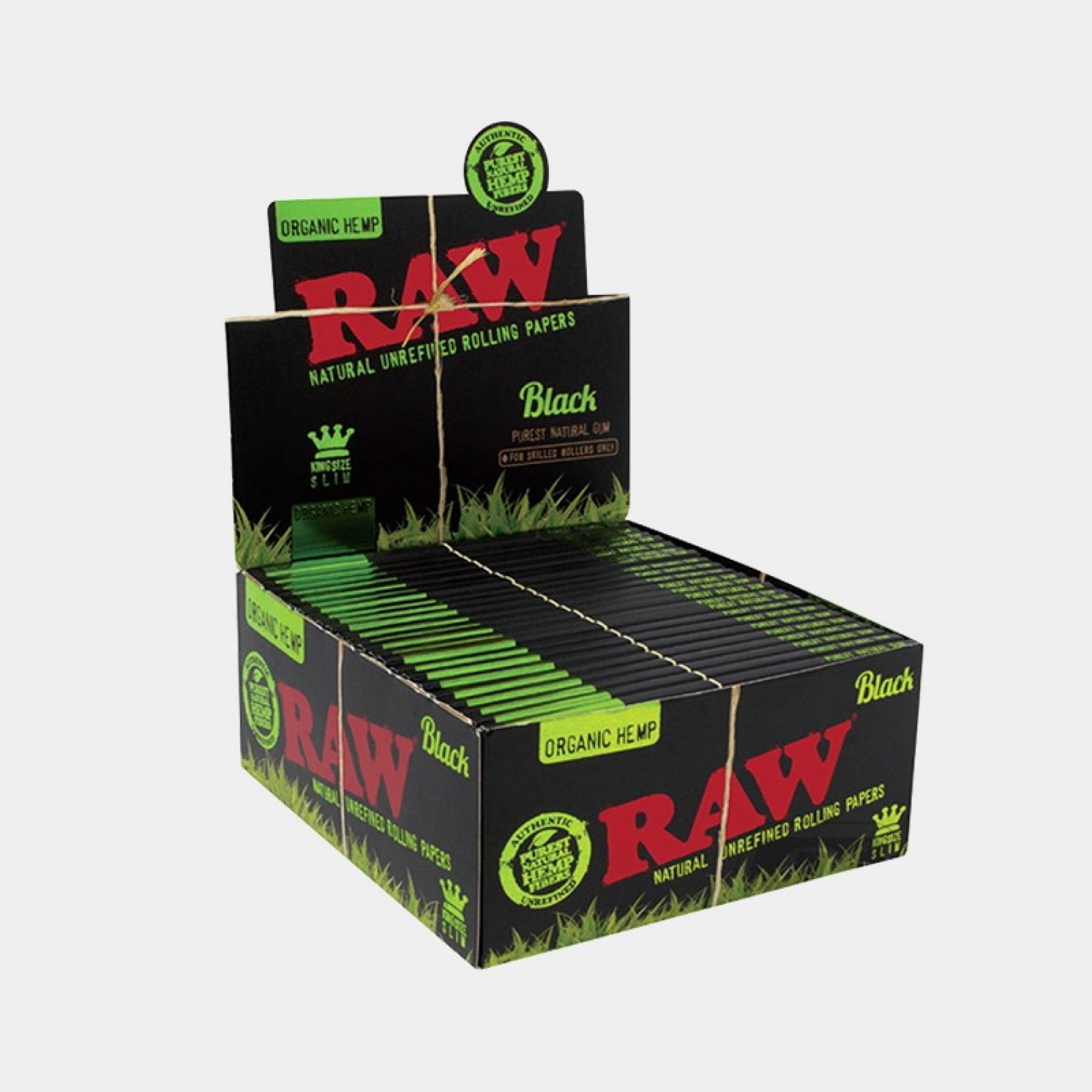 RAW Black Organic Hemp King Size Slim Papers RAW Black Organic Hemp King Size Slim Papers