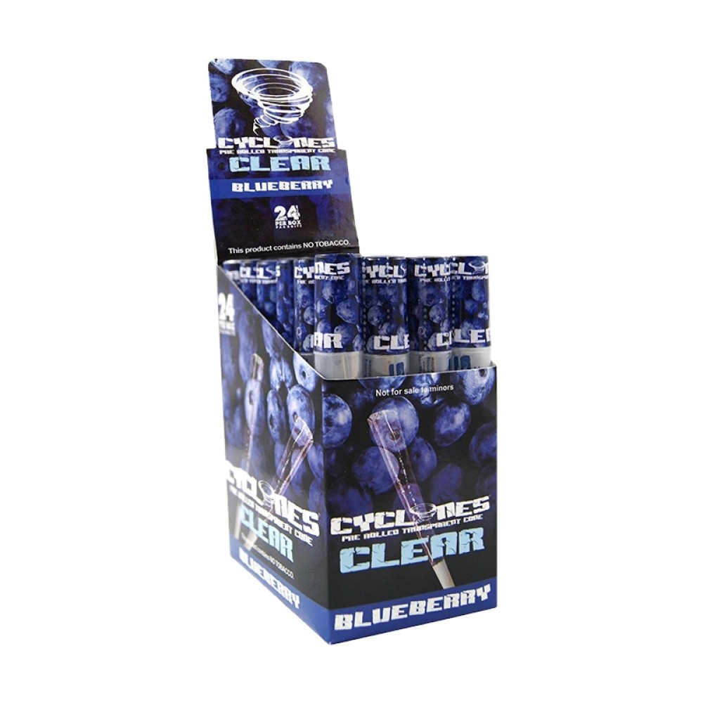 Cyclone Pre-Rolled Transparent Cone - Blueberry Cyclone Pre-Rolled Transparent Cone - Blueberry