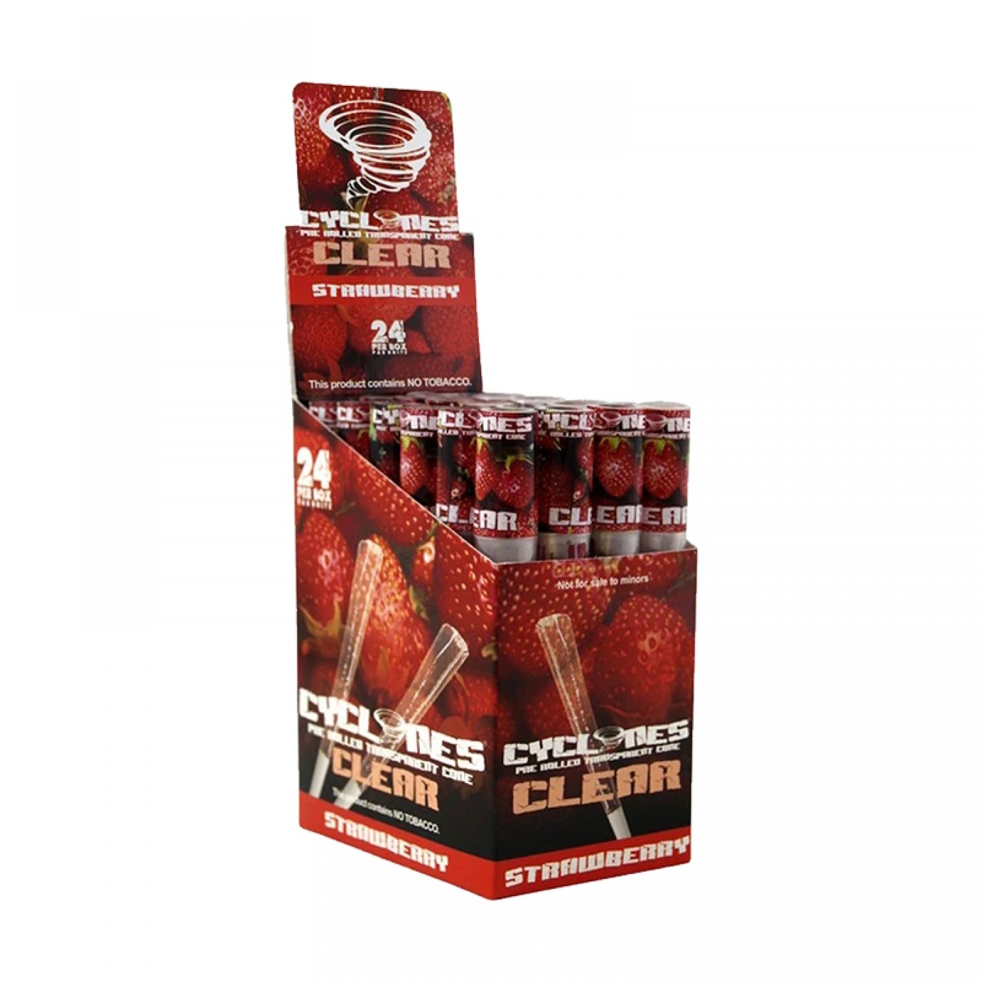 Cyclone Pre-Rolled Transparent Cone - Strawberry