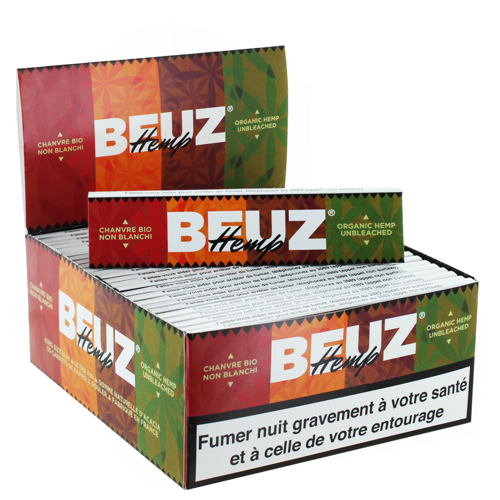 Beuz King Size Slim Organic Hemp Rolling Papers