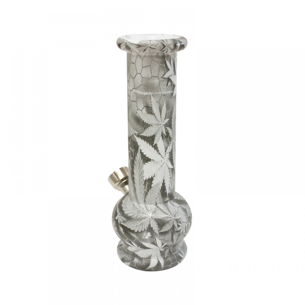 Leaves Glow in the Dark Bong – 15.5cm Glass Bong