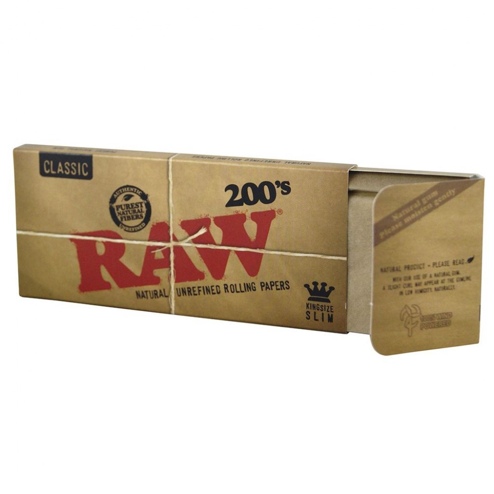 RAW 200's Classic King Size Slim Natural Uncreased Rolling Papers RAW 200's Classic King Size Slim Natural Uncreased Rolling Papers