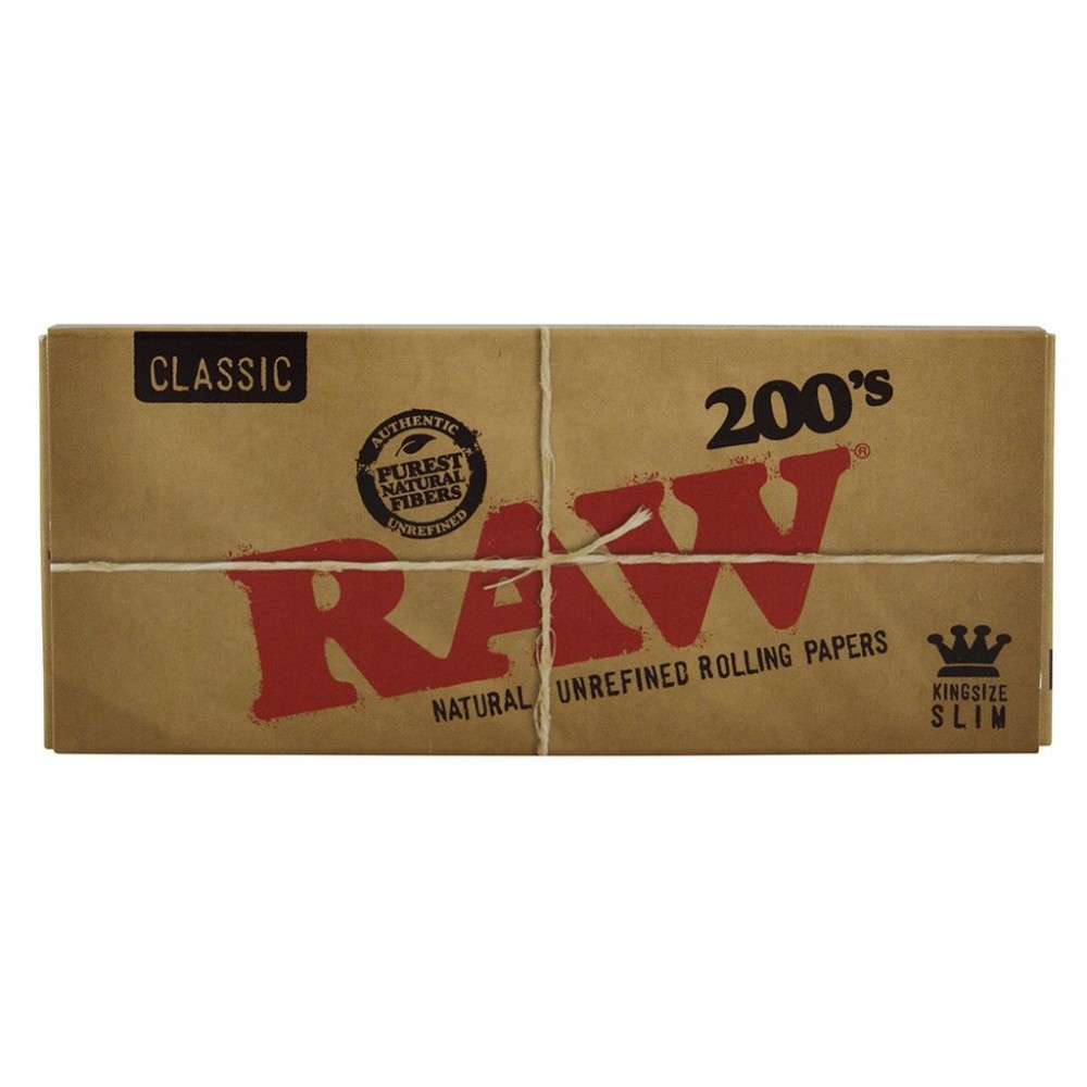 RAW 200's Classic King Size Slim Natural Uncreased Rolling Papers RAW 200's Classic King Size Slim Natural Uncreased Rolling Papers