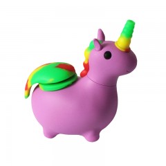 Purple Silicone Unicorn Pipe – 12cm Novelty Pipe with Glass Bowl
