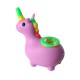 Purple Silicone Unicorn Pipe – 12cm Novelty Pipe with Glass Bowl
