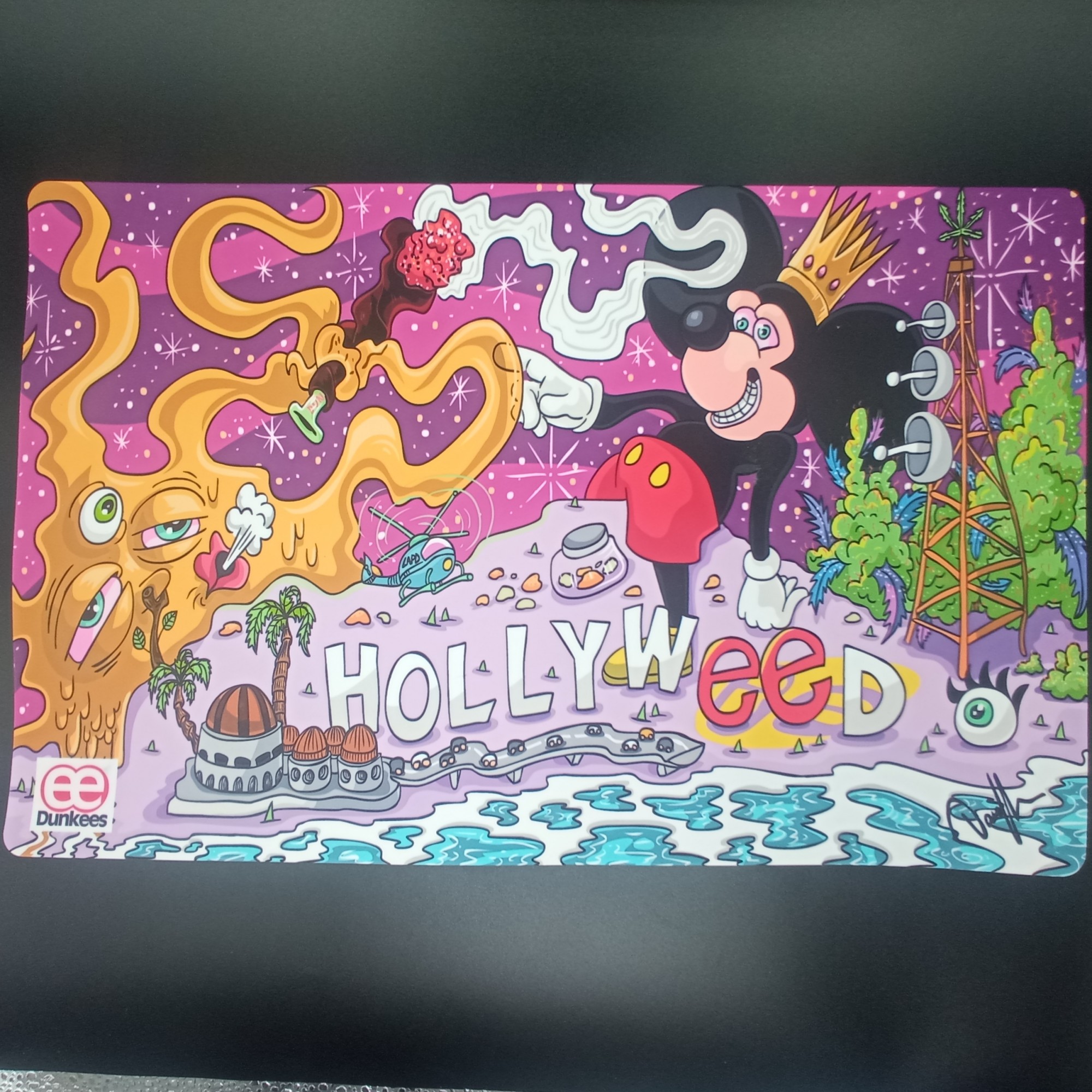 Hollyweed Silicone Dab Mat by Dunkees - 44cm x 28cm