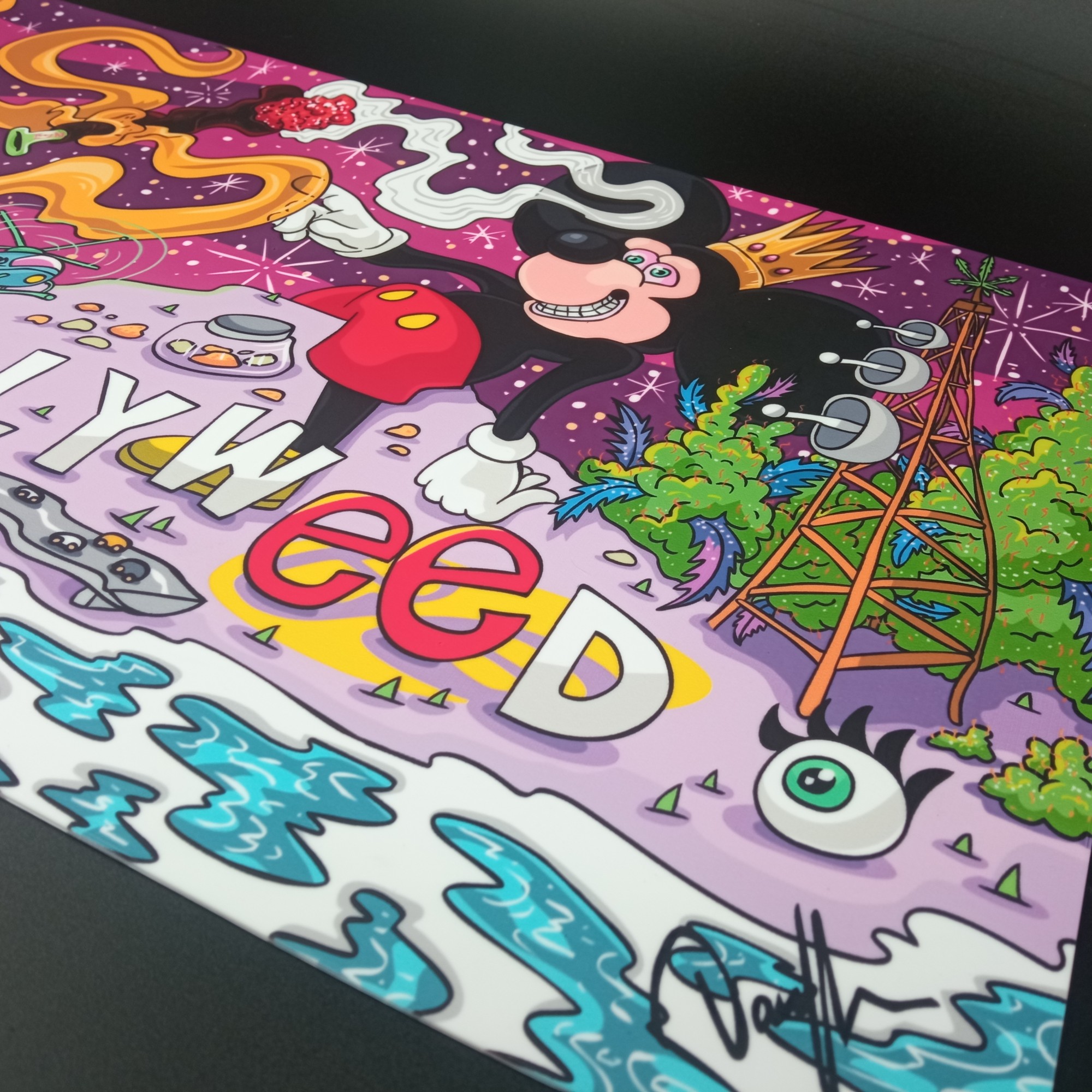 Hollyweed Silicone Dab Mat by Dunkees - 44cm x 28cm