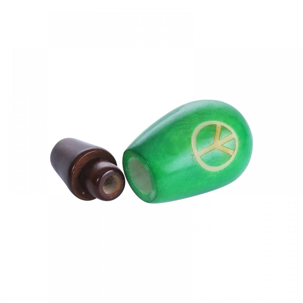 Vegan Ivory Pipe – Smokeless Handmade Pipe in Green