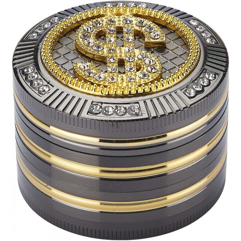 Bling Bling 4 Part Dollar Grinder by Champ High - 50mm