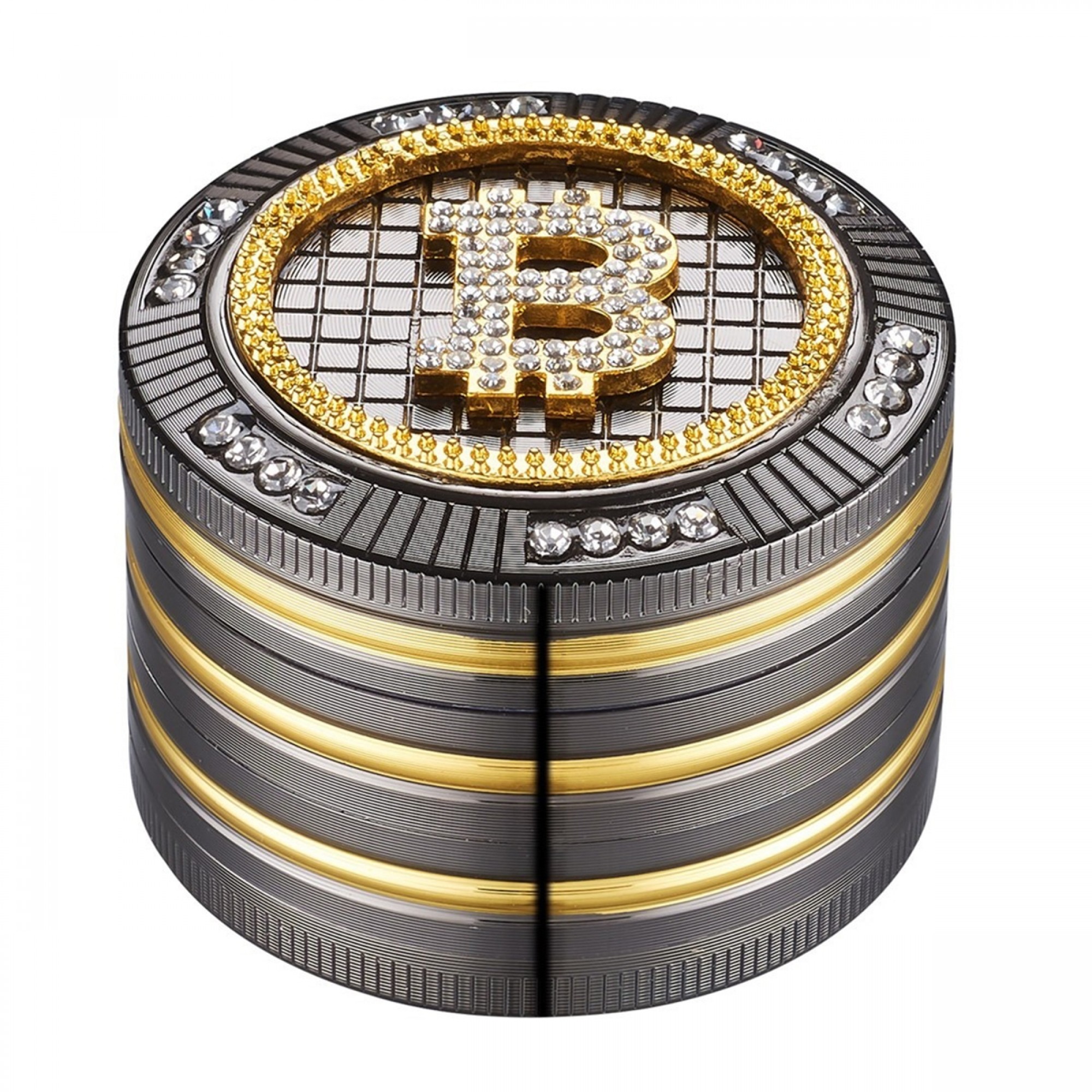 Bling Bling 4 Part Bitcoin Grinder by Champ High - 50mm