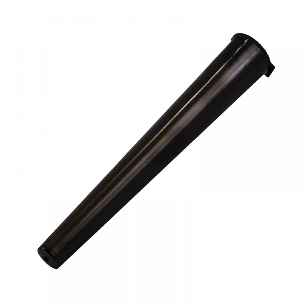 Black Acrylic Joint Holder Tube (112mm) – Protective Pre-Roll Storage