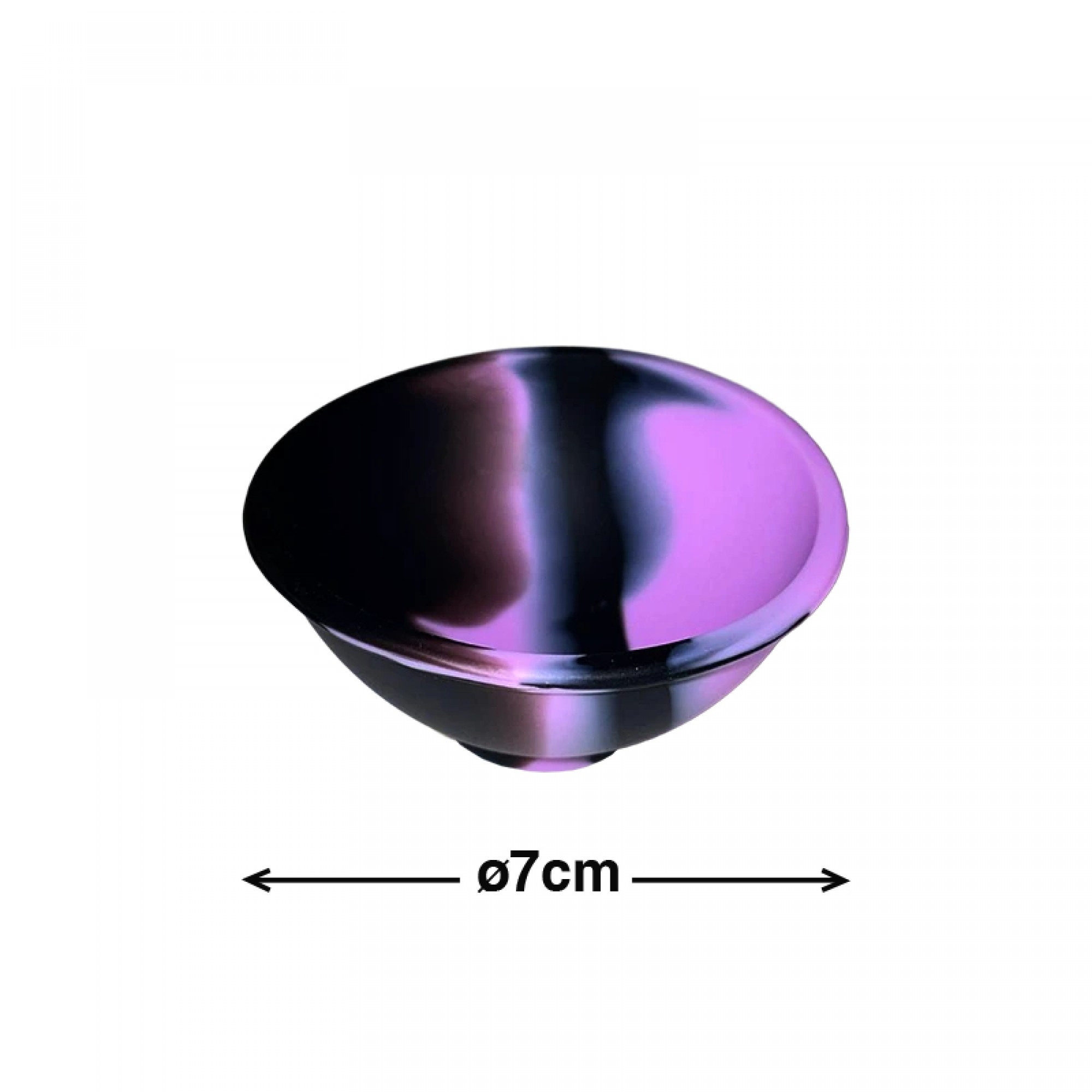 Silicone Mixing Bowl 7cm – Marbled Lilac and Black