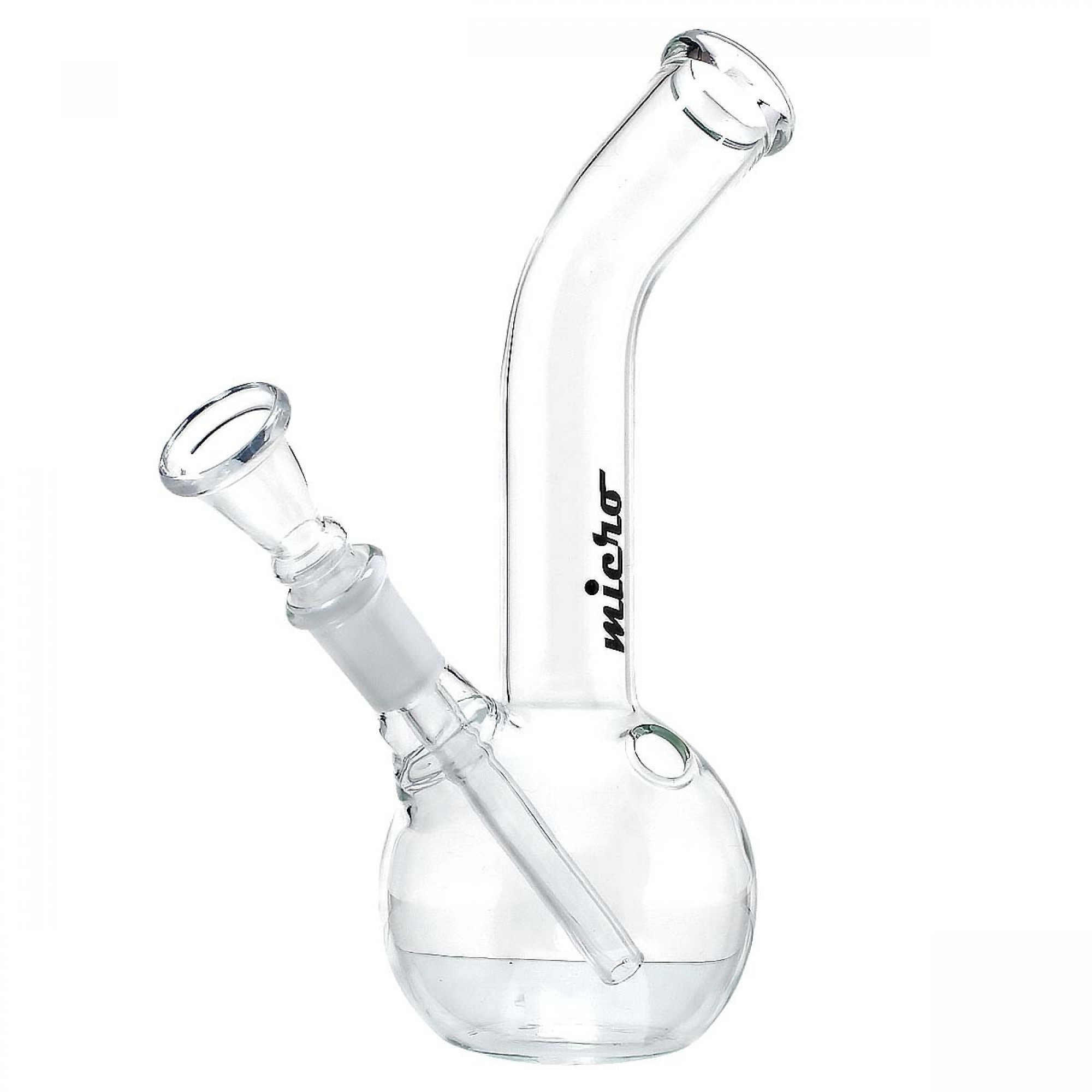Bent Neck Glass Bong by Micro - 18cm Bent Neck Glass Bong by Micro - 18cm