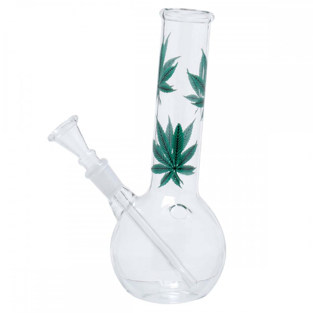 Leaves Bouncer Glass Bong - 22cm