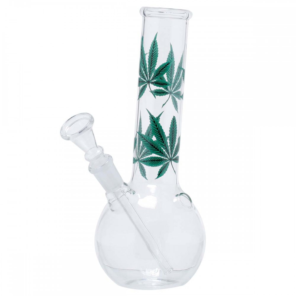 Leaves Bouncer Glass Bong - 22cm