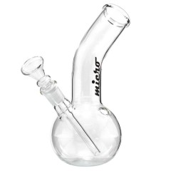 Bent Neck Wide Glass Bong by Micro - 18cm