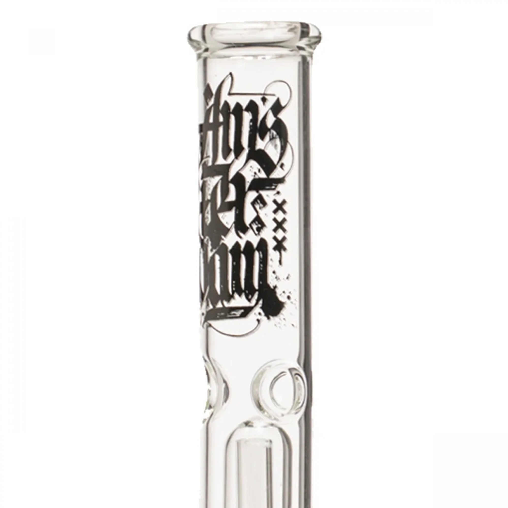 Amsterdam Glass Bong with Dome Percolator and Ice Notches - 30cm