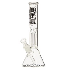 Amsterdam Glass Bong with Dome Percolator and Ice Notches - 30cm