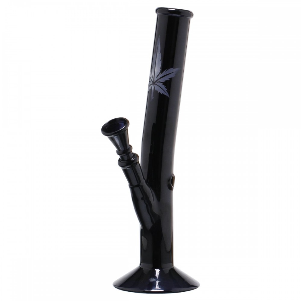 Black Glass Hangover Bong by Black Art - 26cm