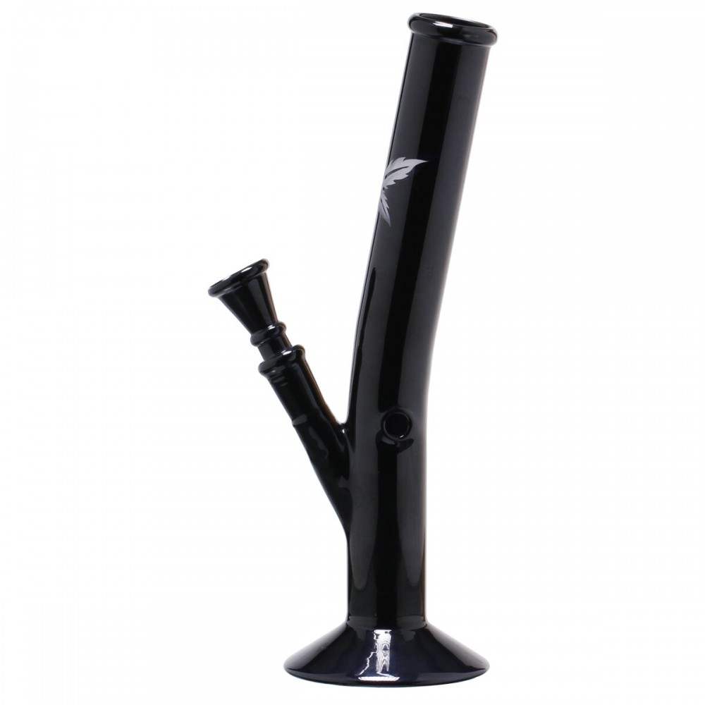 Black Glass Hangover Bong by Black Art - 26cm