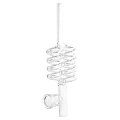 Glass Double Spiral Pipe - 17cm