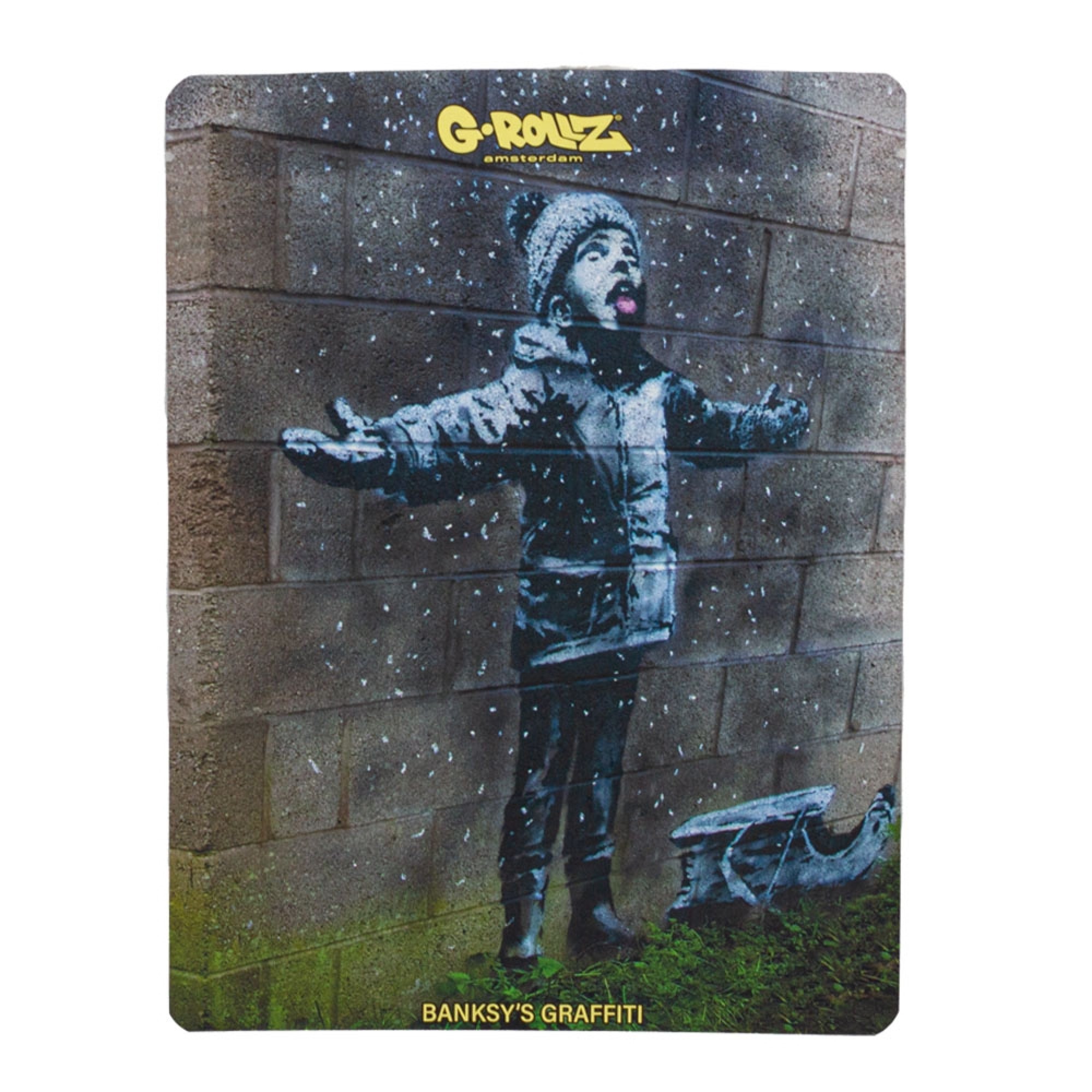 Banksy Season's Greetings Smell Proof Mylar Bag by G-Rollz - 15x20cm Banksy Season's Greetings Smell Proof Mylar Bag by G-Rollz - 15x20cm