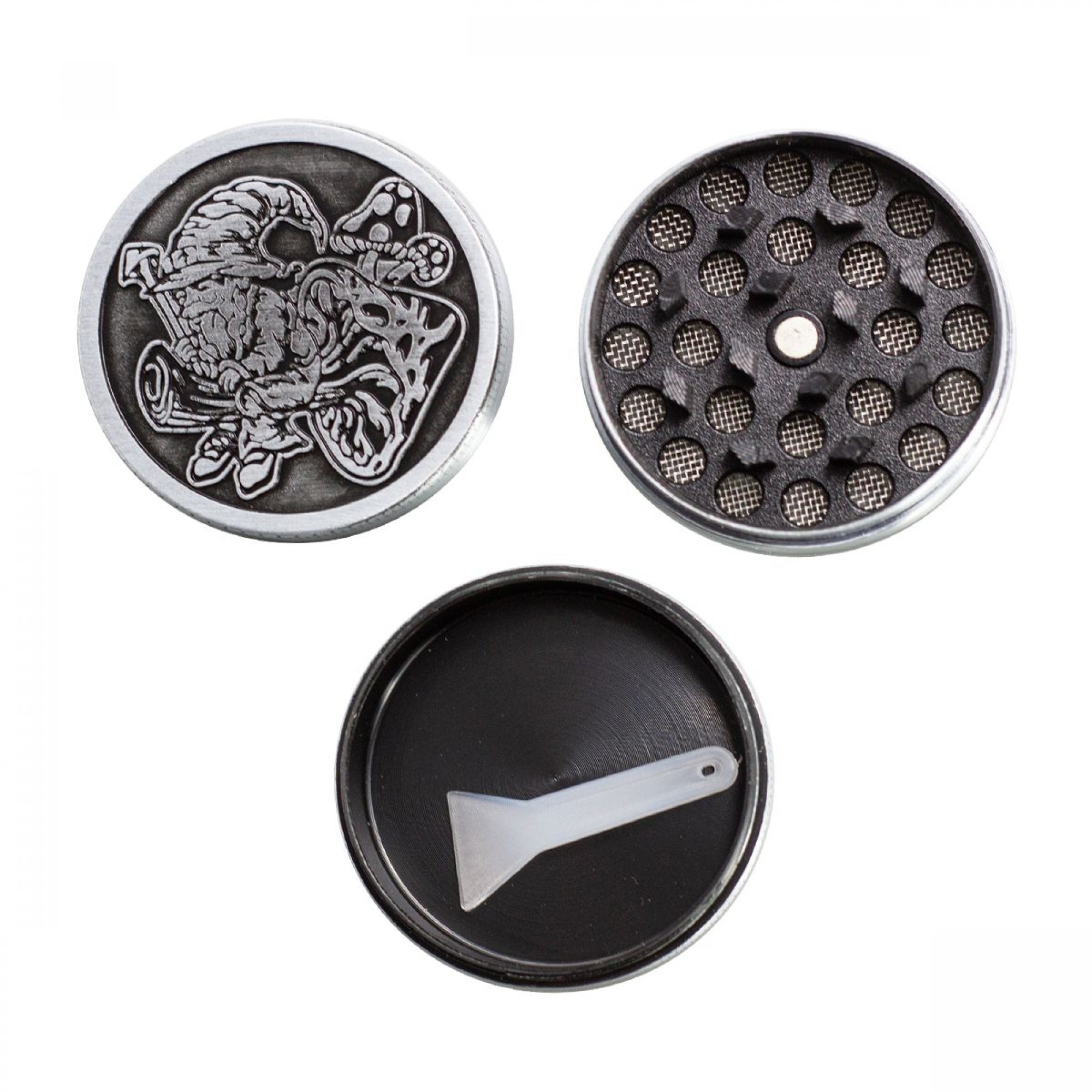 3 Part Mushrooms Design Zinc Grinder by Amsterdam - 40mm 3 Part Mushrooms Design Zinc Grinder by Amsterdam - 40mm