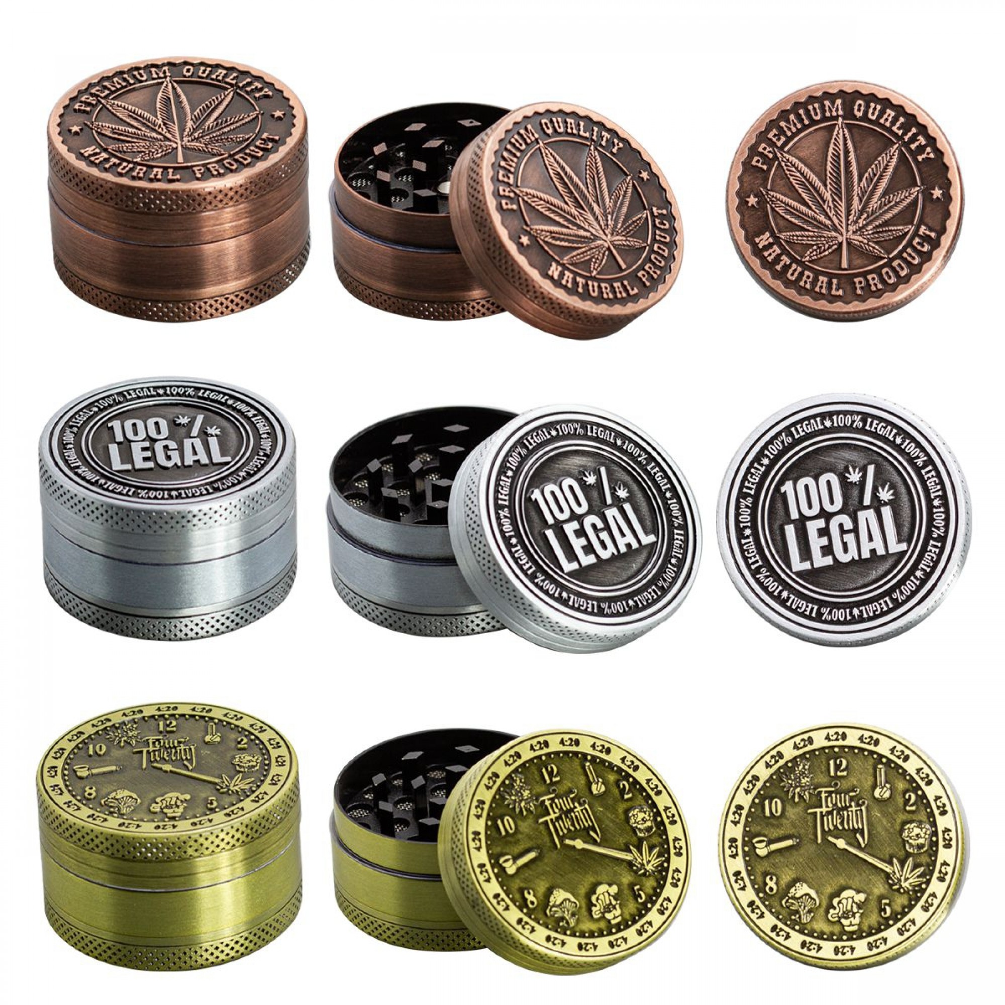 3 Part 420 Design Zinc Grinder by Amsterdam - 40mm