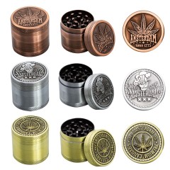 4 Part Leaf Design Zinc Grinder by Amsterdam - 40mm