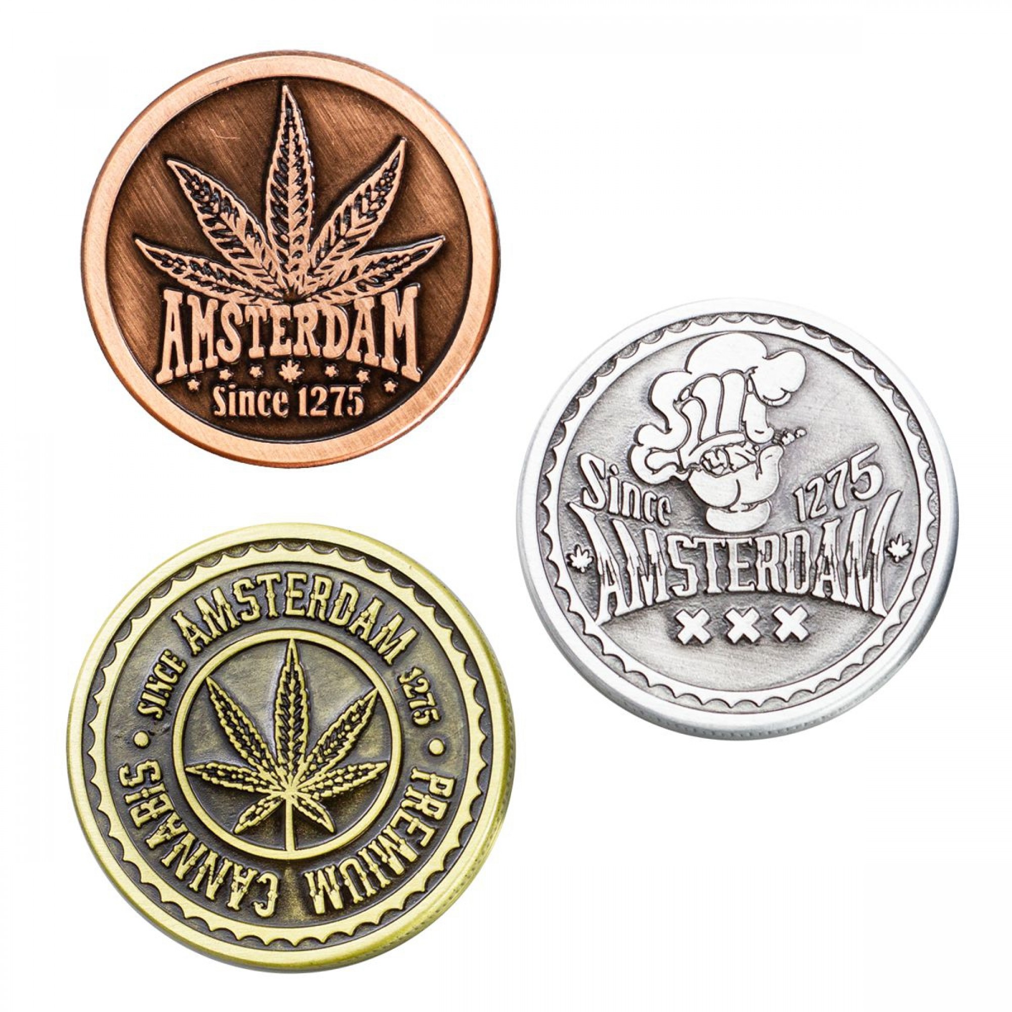 4 Part Leaf Design Zinc Grinder by Amsterdam - 40mm 4 Part Leaf Design Zinc Grinder by Amsterdam - 40mm