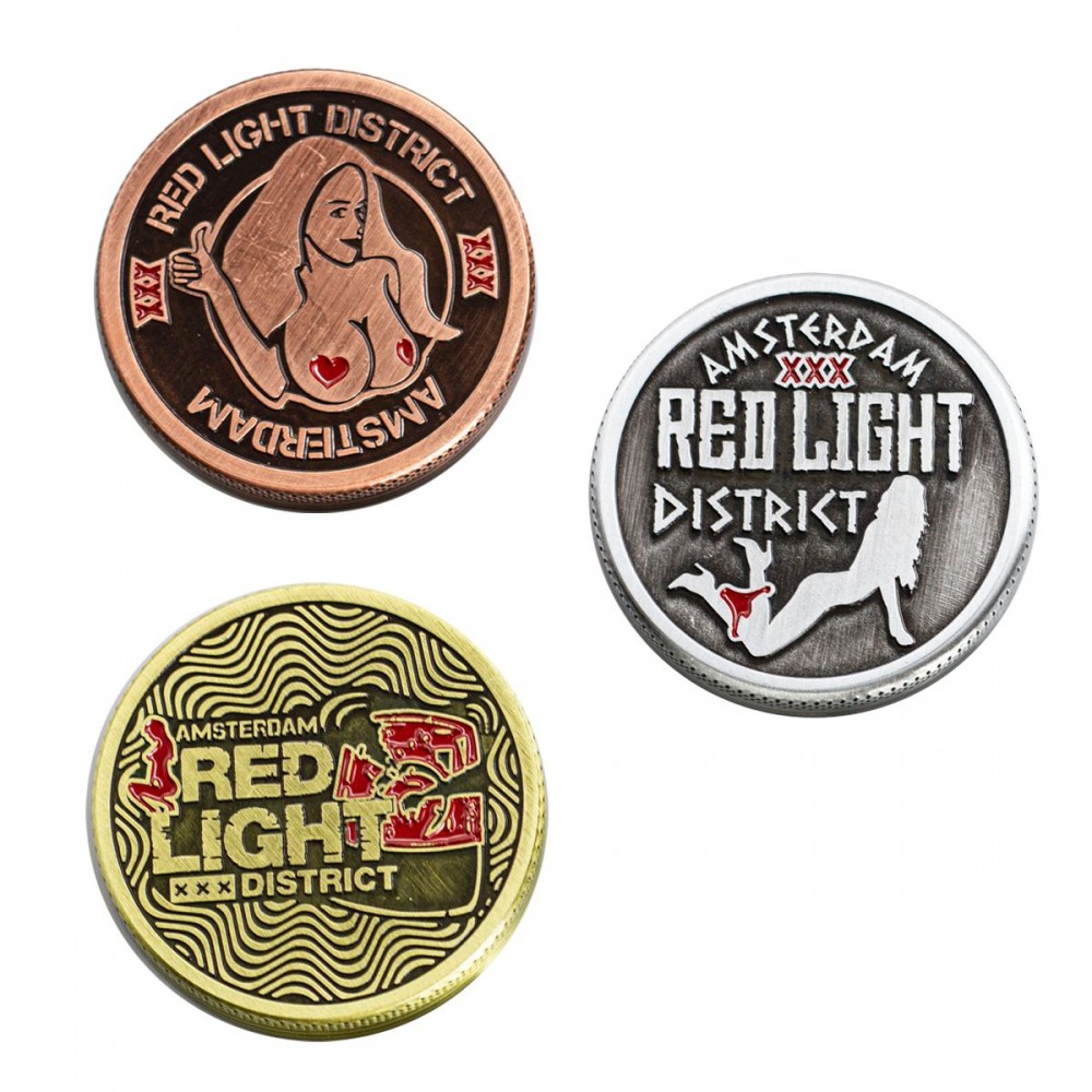 3 Part Red Light Design Zinc Grinder by Amsterdam - 50mm