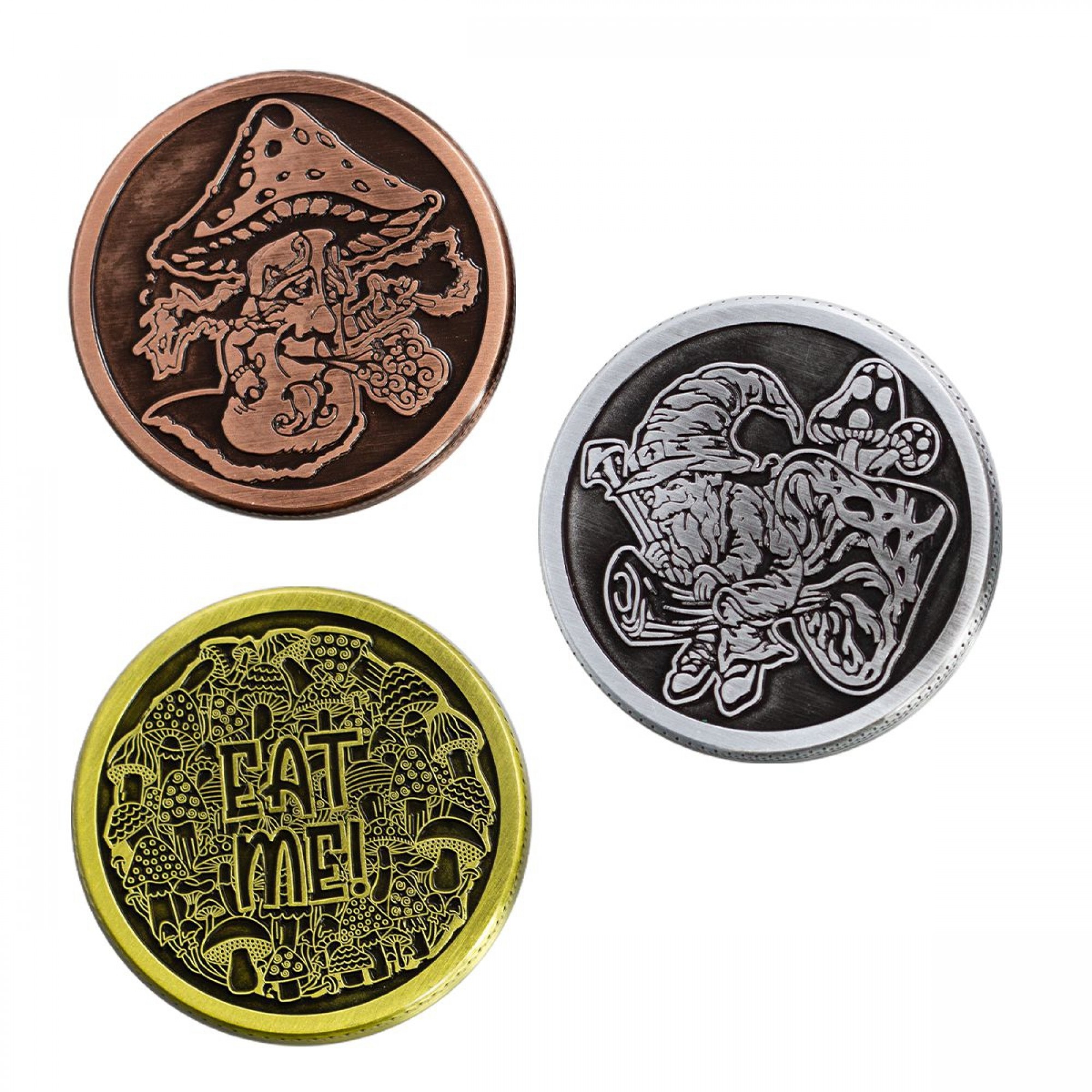 4 Part Mushroom Design Zinc Grinder by Amsterdam - 50mm