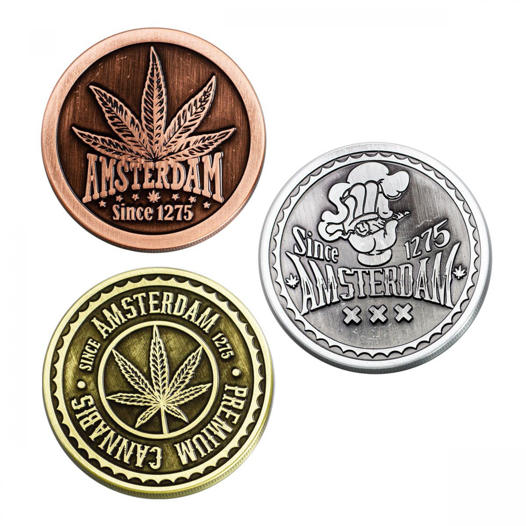 4 Part Leaf Design Zinc Grinder by Amsterdam - 60mm 4 Part Leaf Design Zinc Grinder by Amsterdam - 60mm