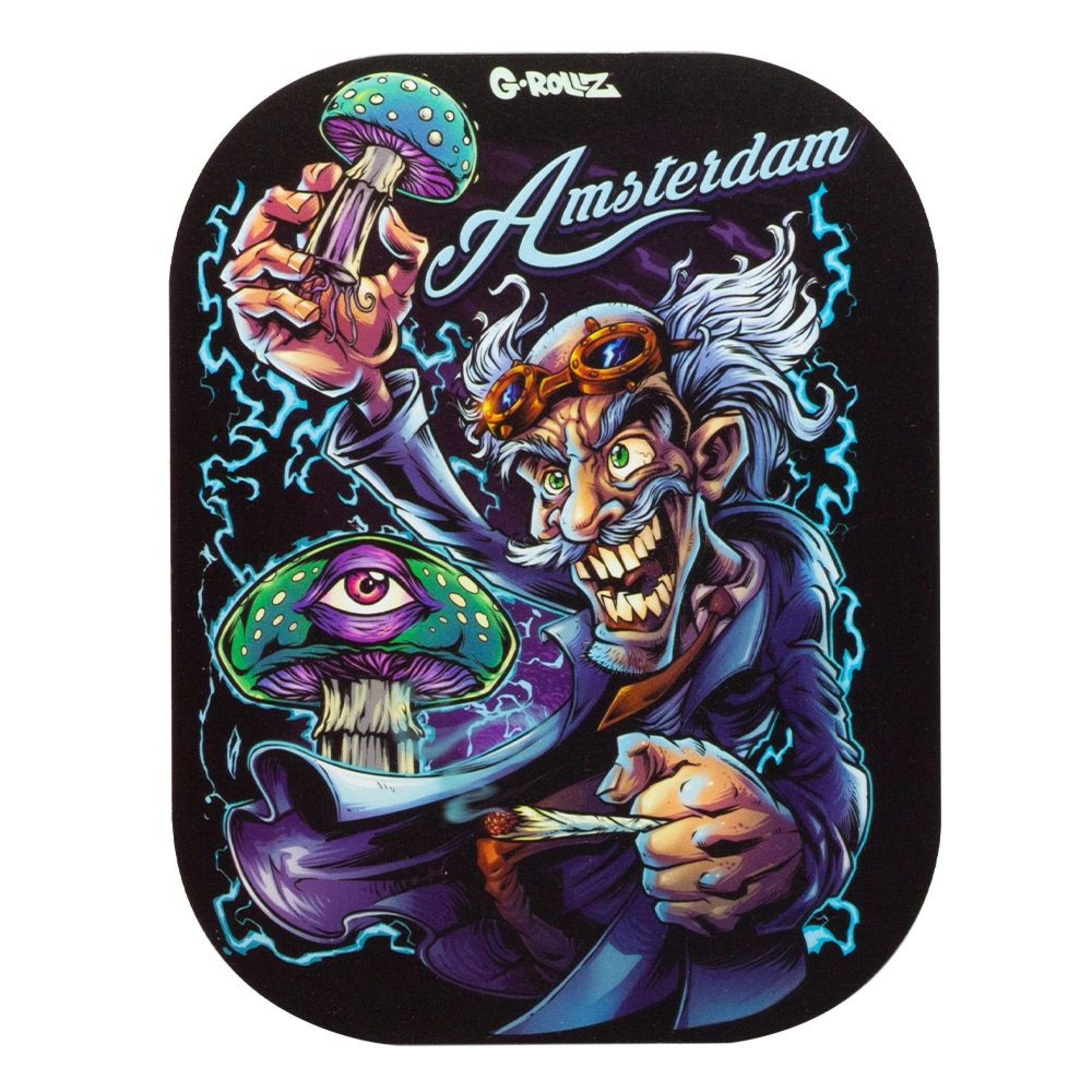 Amsterdam Mad Scientist Magnetic Rolling Tray Cover - 18x14cm (small)