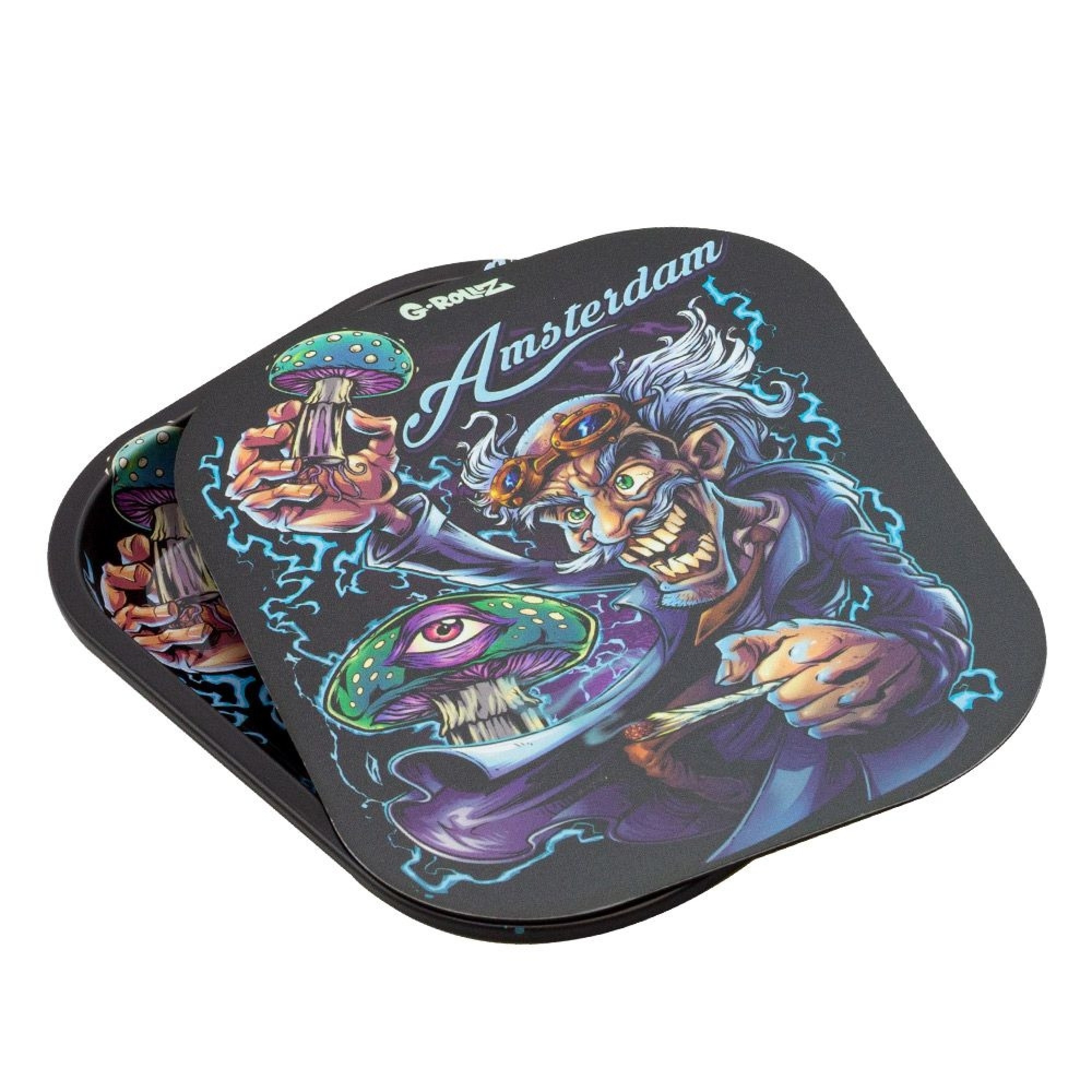 Amsterdam Mad Scientist Magnetic Rolling Tray Cover - 18x14cm (small)