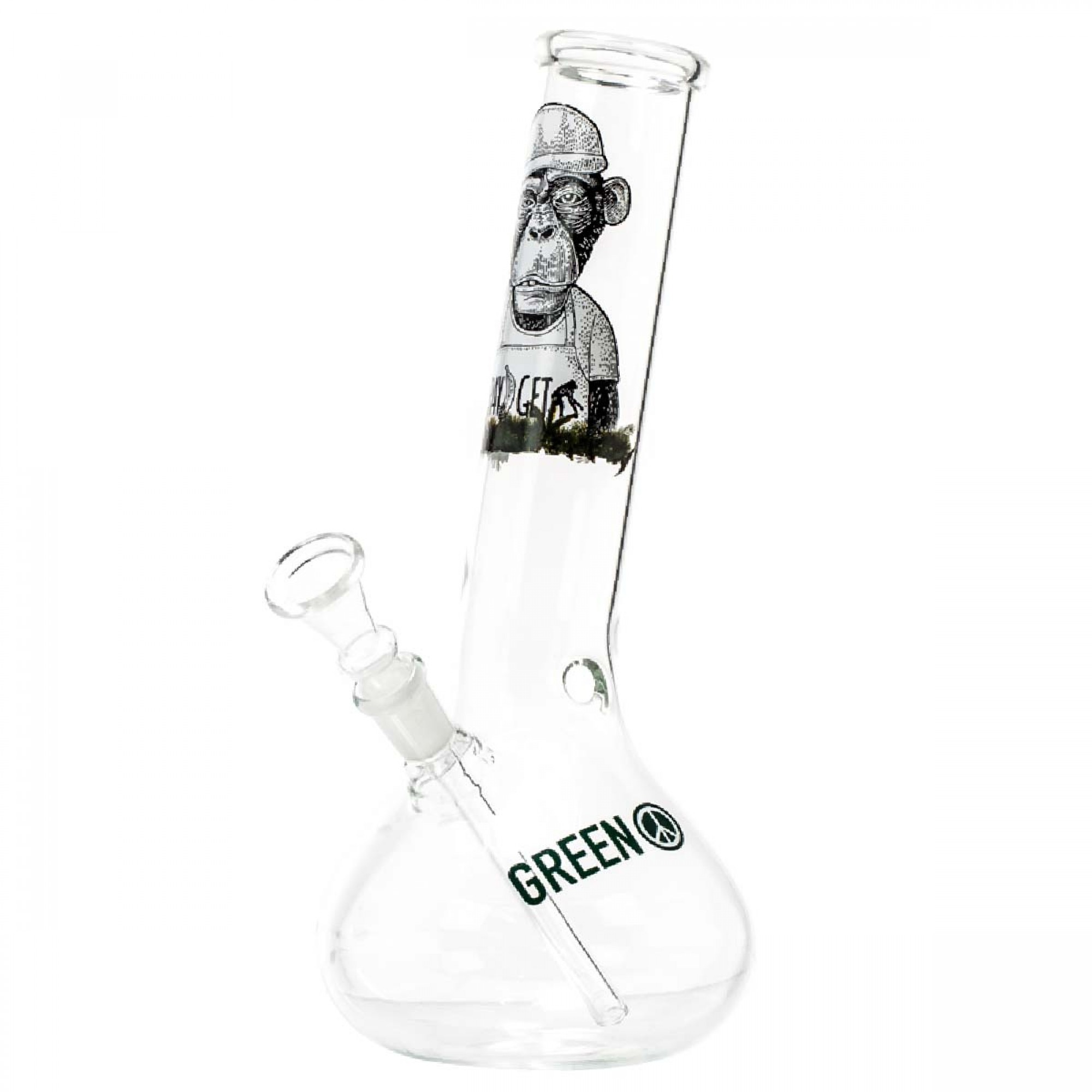 Stoned Ape Glass Bong by Greenline – 25cm Stoned Ape Glass Bong by Greenline – 25cm