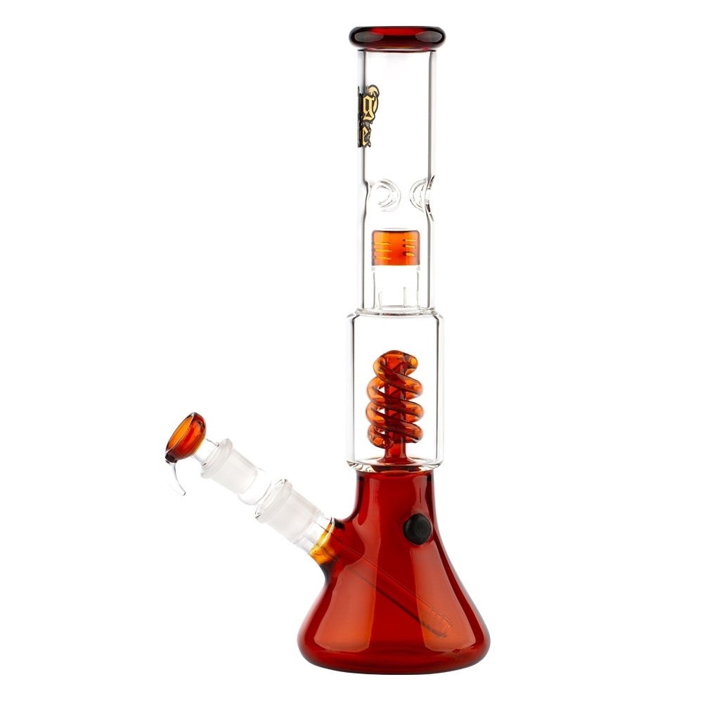 Thug Life Brown Spiral Percolator Beaker Bong - 35cm