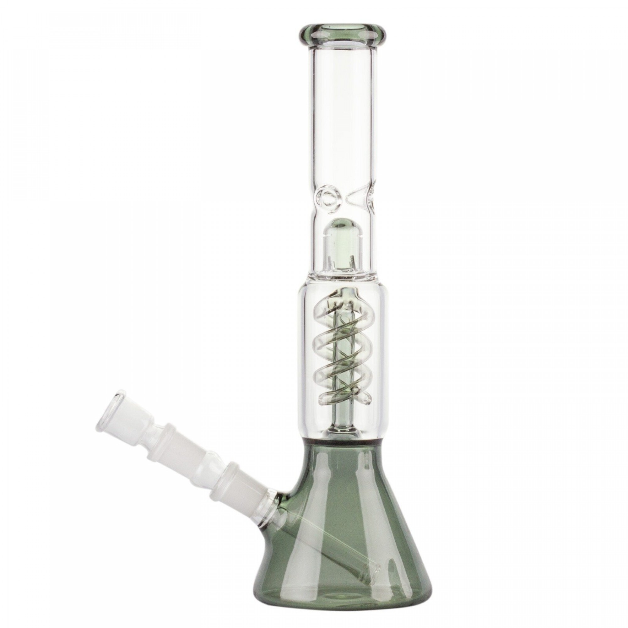Double Bubble Filter Black Beaker Bong - 35cm