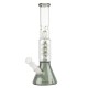 Double Bubble Filter Black Beaker Bong - 35cm