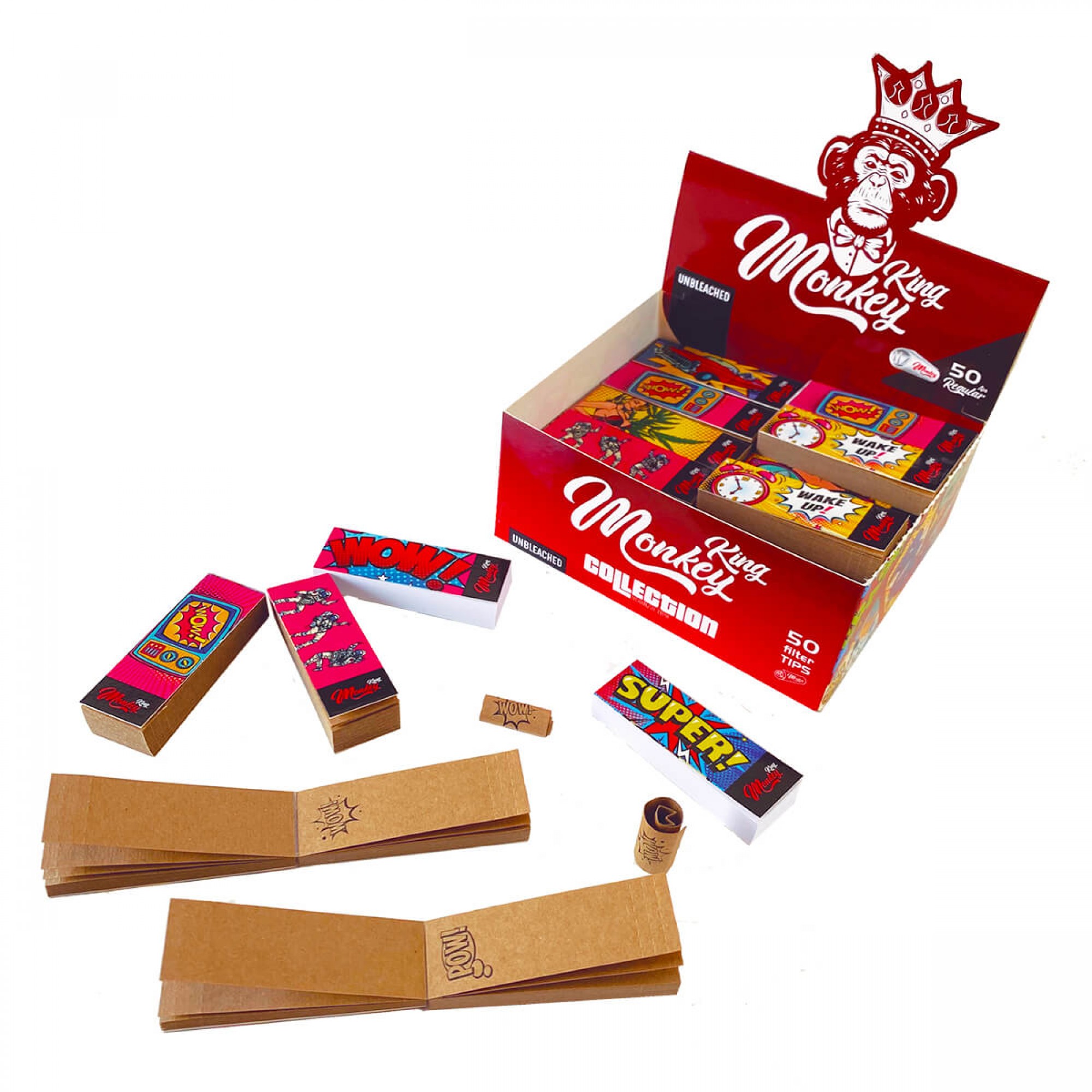 Monkey King Unbleached Filter Tips - 20mm