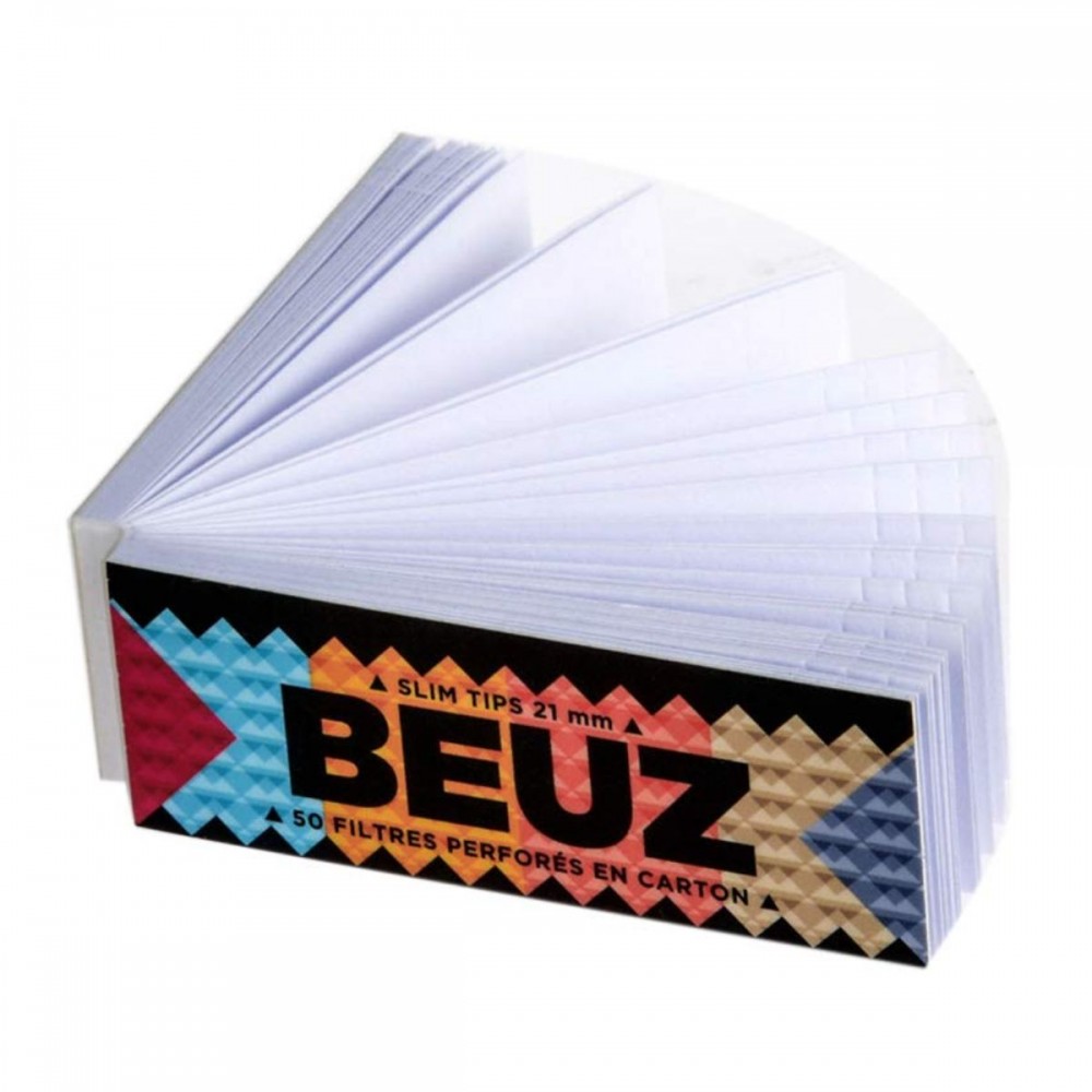Beuz White Slim Filter Tips - 21mm