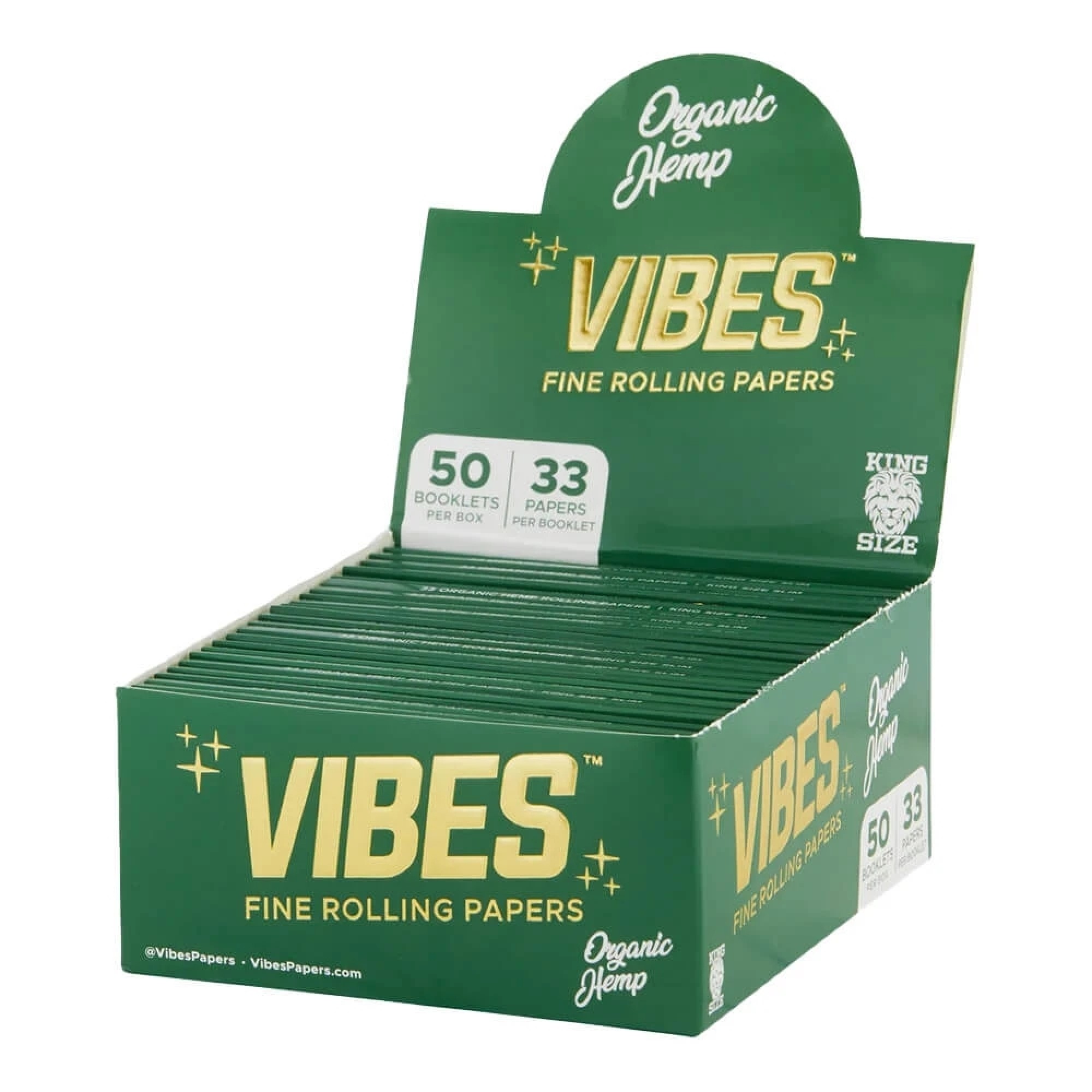 Vibes King Size Slim Organic Hemp Rolling Papers