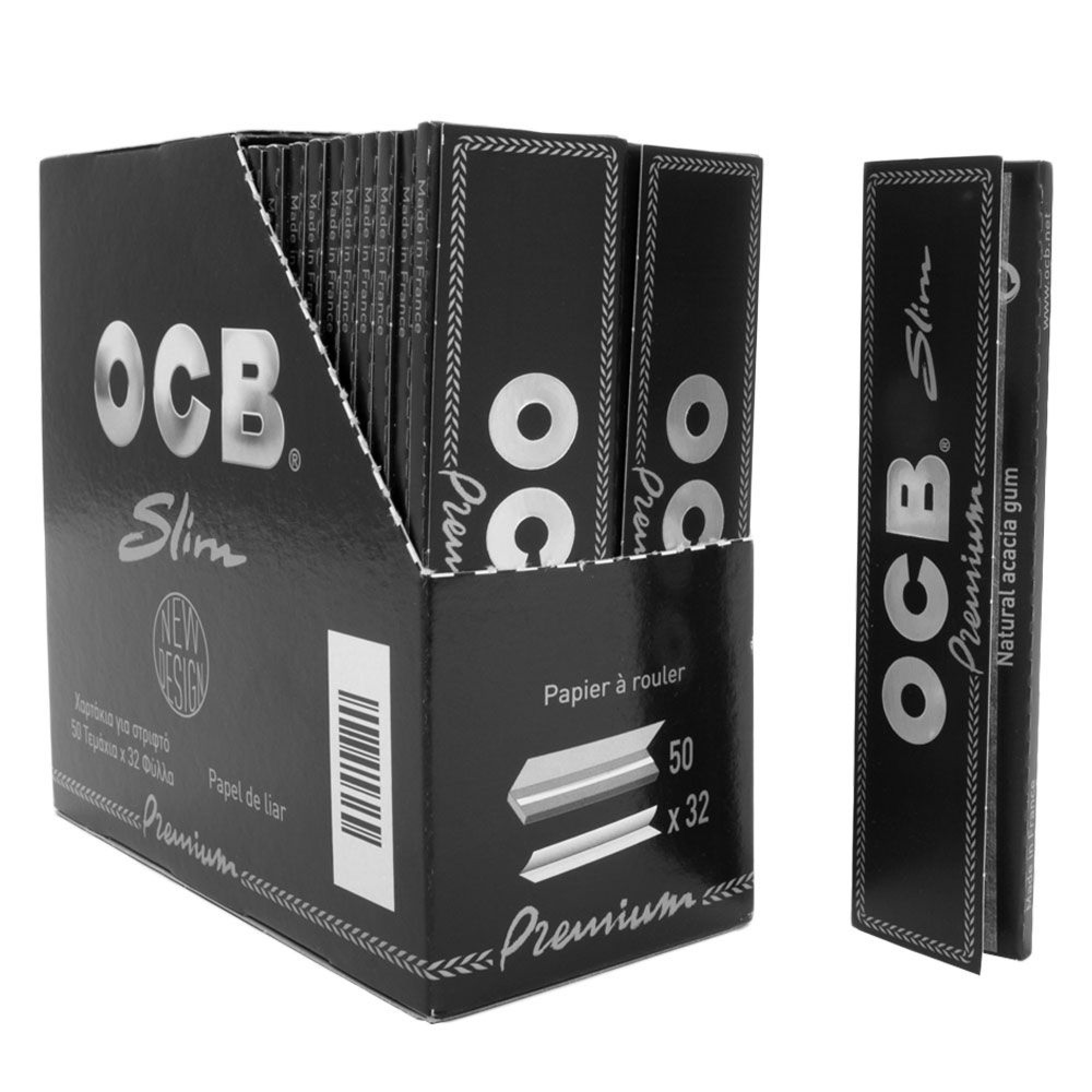 OCB Black Premium King Size Slim Ultra-Thin Rolling Papers