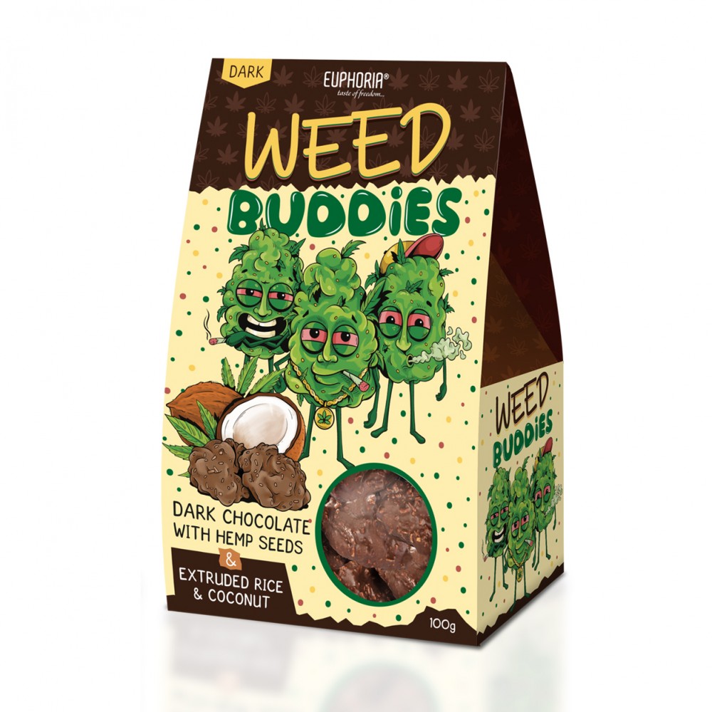 Euphoria Weed Buddies Cookies with Dark Chocolate (100g)
