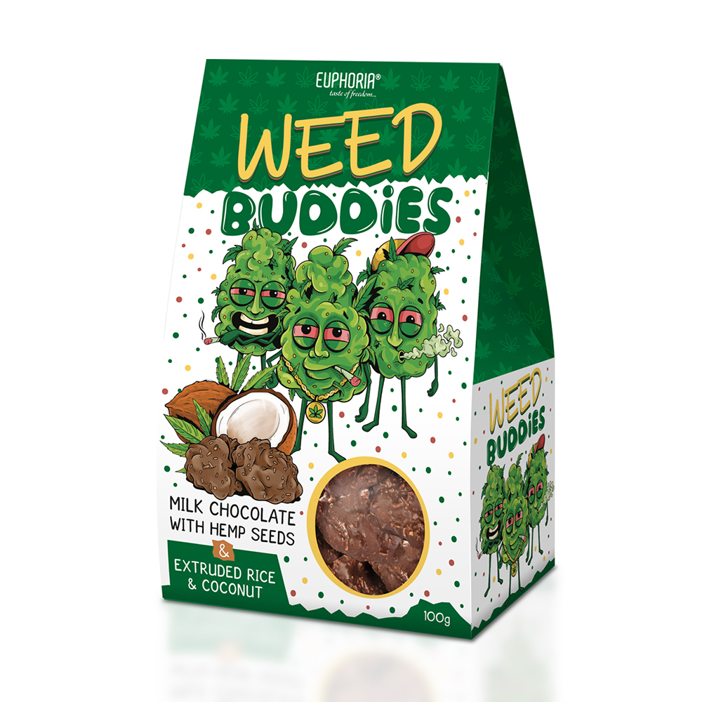 Euphoria Weed Buddies Cookies with Milk Chocolate (100g)